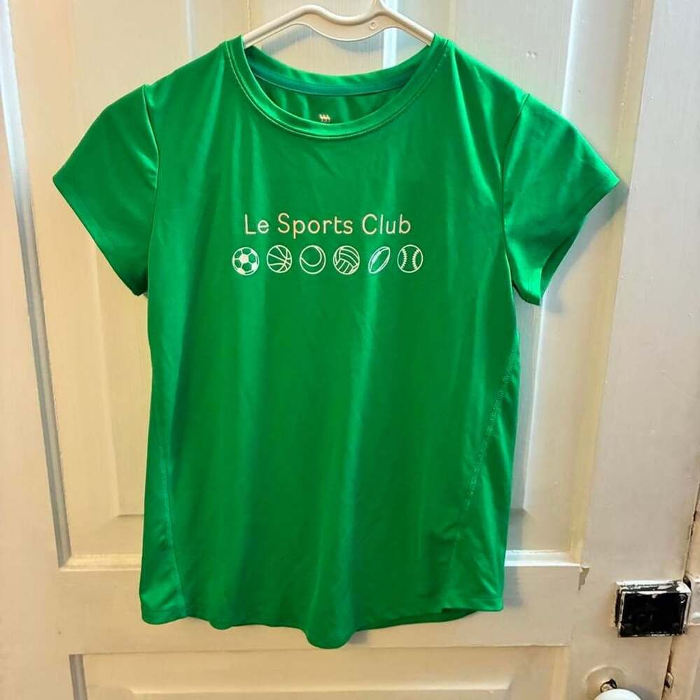 All in Motion Le Sports Club Active T-Shirt Green L 10/12